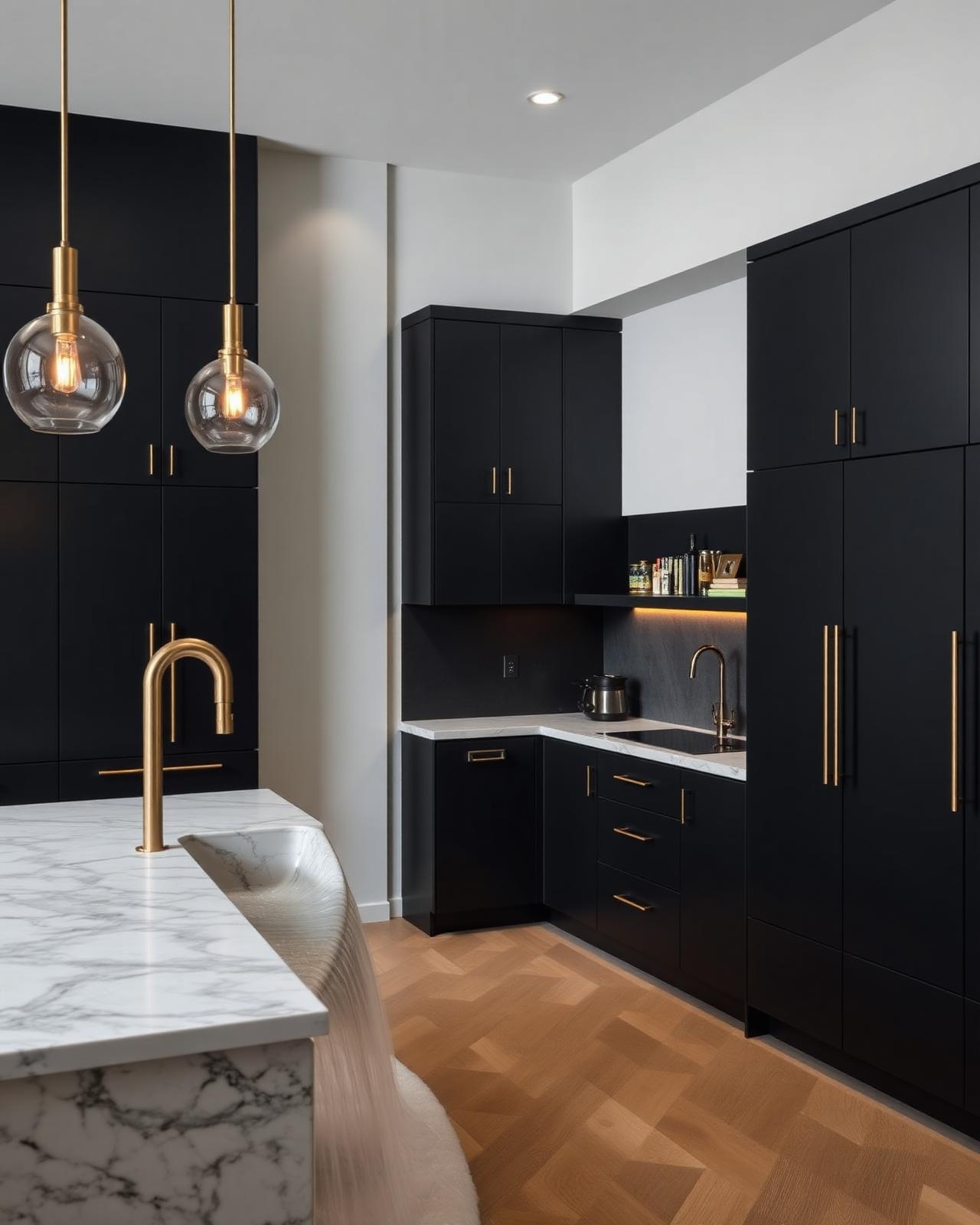 Marble & Brass Kitchen